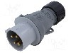 Conector alimentare AC, IEC 60309, IP44, 16A, {{Tensiune nominala}}, 4 pini, AMPHENOL - 2CMA101961R1000