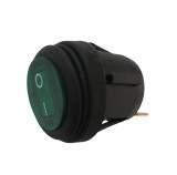 Intrerupator Rocker rotund SPST ON-OFF Verde cu led 250V 6A IP54 KCD1-5, CE Contact Electric