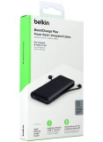 Belkin 10k Pd Power Bank Integraded Cables (usb-c &amp; Lightning) Black