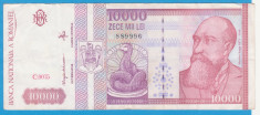 (2) BANCNOTA ROMANIA - 10.000 LEI 1994 (FEBRUARIE), PORTRET NICOLAE IORGA foto