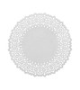Set 100 de hartie dantelata alba, pentru platouri, rotunde, 25 cm, Godan