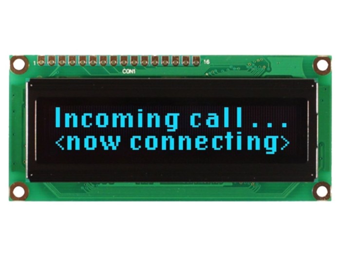 Afișaj OLED alfanumeric 16x2, albastru