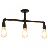 Lampă de tavan, negru, 3 becuri x E27, vidaXL