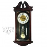 Cumpara ieftin Ceas Perete Pendul Elegant Plastic Maroniu Inchis Mecanism Quartz Afisaj Analogic 65cm