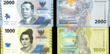 Bancnota Indonezia 1.000 si 2.000 Rupii 2022 - PNew UNC ( set x2 )
