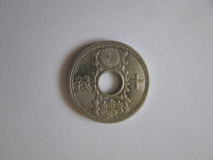 Japonia 10 Sen 1936 &icirc;mpăratul Showa anul 11 &icirc;n stare foarte bună