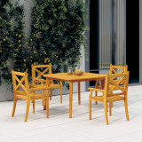 Cumpara ieftin Set mobilier de grădină, 5 piese, lemn masiv de acacia