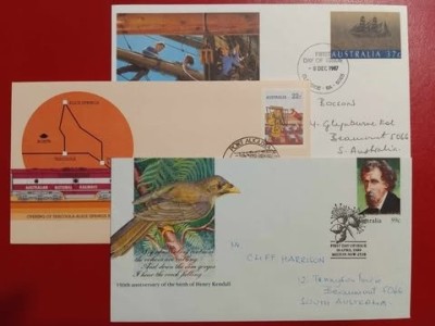 Australia 1980-88 - 3x intreg postal, cu stampila de prima zi foto