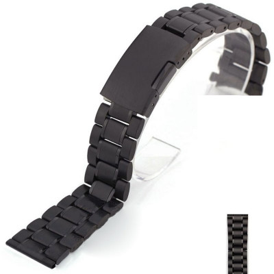 Bratara Ceas Neagra din Otel inoxidabil 12mm 14mm 16mm 18mm 20mm 22mm 24mm WZ803 foto