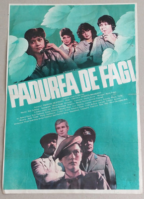 Padurea de fagi - Afis Romaniafilm, film rom&amp;acirc;nesc 1987, cinema Epoca de Aur foto