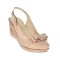 Oferta Pantofi dama bej din piele naturala, cu platforme de 7cm LS100BEJ