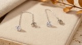 Cumpara ieftin Cercei Lungi din Argint 925 cu Lant si Inima din Zirconiu Eleganta Fluida si Romantic-Minimalista