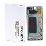 LCD+Touchscreen cu Rama Samsung Galaxy S10+ / S10 Plus / G975 PRISM GREEN Original Service Pack
