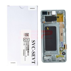 LCD+Touchscreen cu Rama Samsung Galaxy S10+ / S10 Plus / G975 PRISM GREEN Original Service Pack