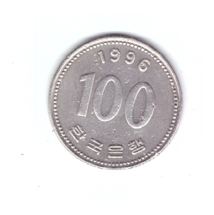 Moneda Coreea de Sud 100 won 1996, stare buna, curata