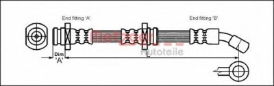 Conducta / cablu frana SUZUKI WAGON R+ (MM) (2000 - 2016) METZGER 4110088 foto