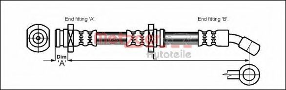 Conducta / cablu frana SUZUKI VITARA Cabrio (ET) (2003 - 2005) METZGER 4110073