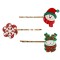 Clame de Păr, Model Crăciun, Set 3 Bucăți, Multicolor, Auriu
