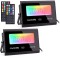 Set 2 proiectoare de podea Novostela, 20 W, LED RGB, timer, 6 moduri iluminare, telecomanda