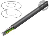 Cablu LiYY 12x22AWG neecranat 300V gri &icirc;nchis