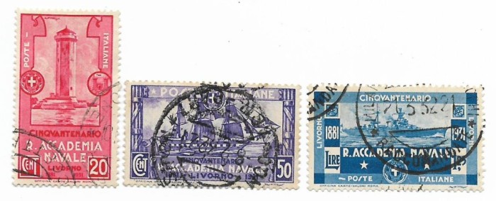 Italia (1) - A 50-a aniversare a Academiei Navale Regale, 1931 - serie obliterata