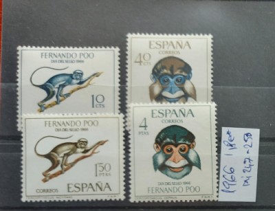 TS21 - Timbre serie Spania 1966 Mi 247-250 Fernando Poo foto