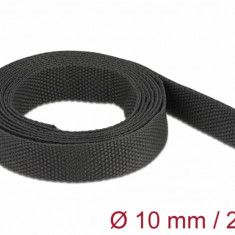 Tub termocontractabil 2 m x 10 mm raport 2:1 Negru, Delock 20792