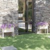 Set 2 Jardiniere Gradina Gossi, 70x31x70 cm, Lemn Pin Masiv, Alb, Rezistente Intemperii, Ghivece Exterior