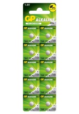 Baterie GP Batteries, butoni (AG1/LR60/LR620) 1.5V alcalina, blister 10 buc. &amp;quot;GP164F-2C10&amp;quot; &amp;quot;GPPBA164F004&amp;quot; (timbru verde 0.1 lei) foto