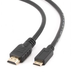 CABLU video GEMBIRD, adaptor HDMI (T) la Mini-HDMI (Type C)(T), 3m, conectori auriti, rezolutie maxima 4K DCI (4096 x 2160) la 60 Hz, negru, &quot;CC-HDMI4