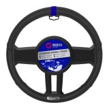 Capacul Volanului Universal Cauciuc Eco Piele Negru Albastru