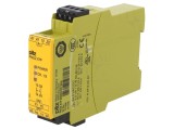 Releu de siguranţă 24VAC/24VDC, 1 intrare/2 ieşiri