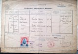 Ardealul de Nord 1945 Oradea Nagyvarad timbru comunal de ocupatie sursarjat 3P/2P utilizat pe document fiscal rar din 1945, după eliberare