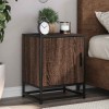 VidaXL Noptiera din stejar maro 40x31x50 cm lemn prelucrat si metal
