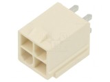 Soclu cablu-placă Mini-Fit Jr 4,2mm 4 PIN THT 13A drept