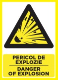 Placuta pentru pericol de explozie danger of explosion