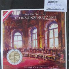 Austria 2005 - Set complet de euro bancar de la 1 cent la 2 euro BU