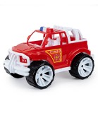 Jeep Pompieri Mare 40 cm, Plastic Non-Toxic, Roșu, Pentru Copii +3 Ani, Fabricat in Ucraina