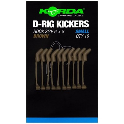 Line Aligner KORDA D-Rig Kicker, Brown, Marime S, pentru Carlige Nr.6-8, 10buc/pac foto