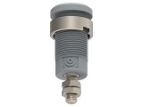 Conector banană 4mm 25A gri nichelat cu izolație ELECTRO-PJP 3265-C-G