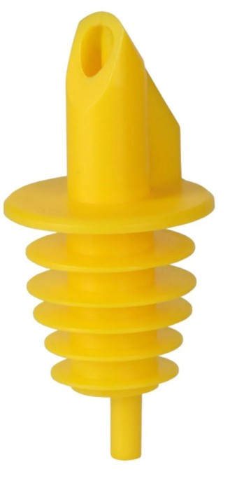 Ausgiesser - BILLY, Kunststoff, f&uuml;r 0,5 - 1,5 L Flaschen, mit 5 Lamellen, gelb