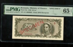 Romania M.F 20lei 1950 P84s specimen UNC