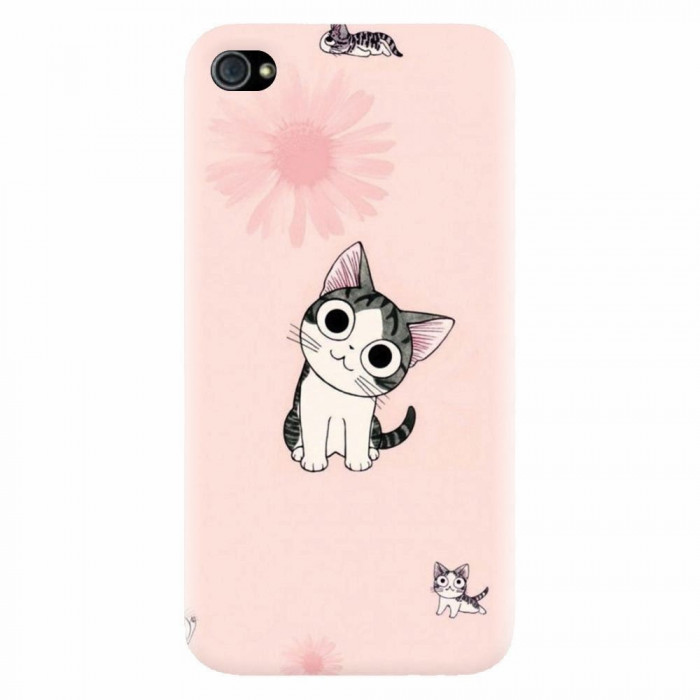 Husa silicon pentru Apple Iphone 4 / 4S, Cute Cat 101