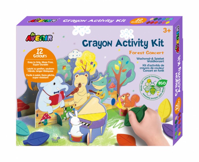 Kit de activitati cu creioane colorate - Concert in padure