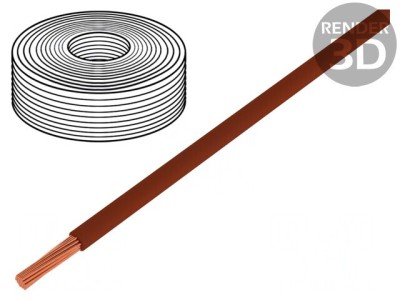 Cablu electric litat 0,25mm2 PVC maro 50m foto