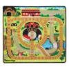 Covoras Joaca Copii Trenulet Lemn Melissa &amp; Doug, 100x89cm, +3 Ani, Antiderapant, Multicolor