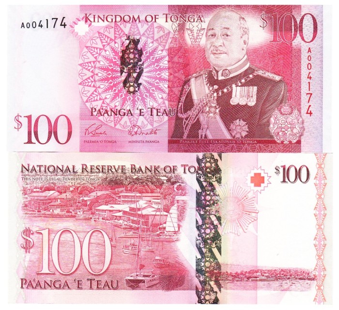 Tonga 100 Pa&#039;anga 2008 P-43 Hibrid UNC