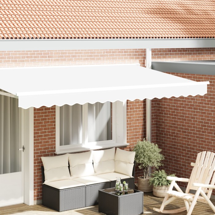 vidaXL Baldachin Valance pentru Cadru 4 m Alb 3.8x0.2 m