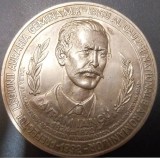 Medalie Avram Iancu 1992, 120 Ani de la Moarte, Diametru 6cm, 115gr, Numismatica Romania
