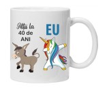 Cana alba personalizata &quot;Altii la 40 ani&quot;, INOVATIX&reg;. 330ml